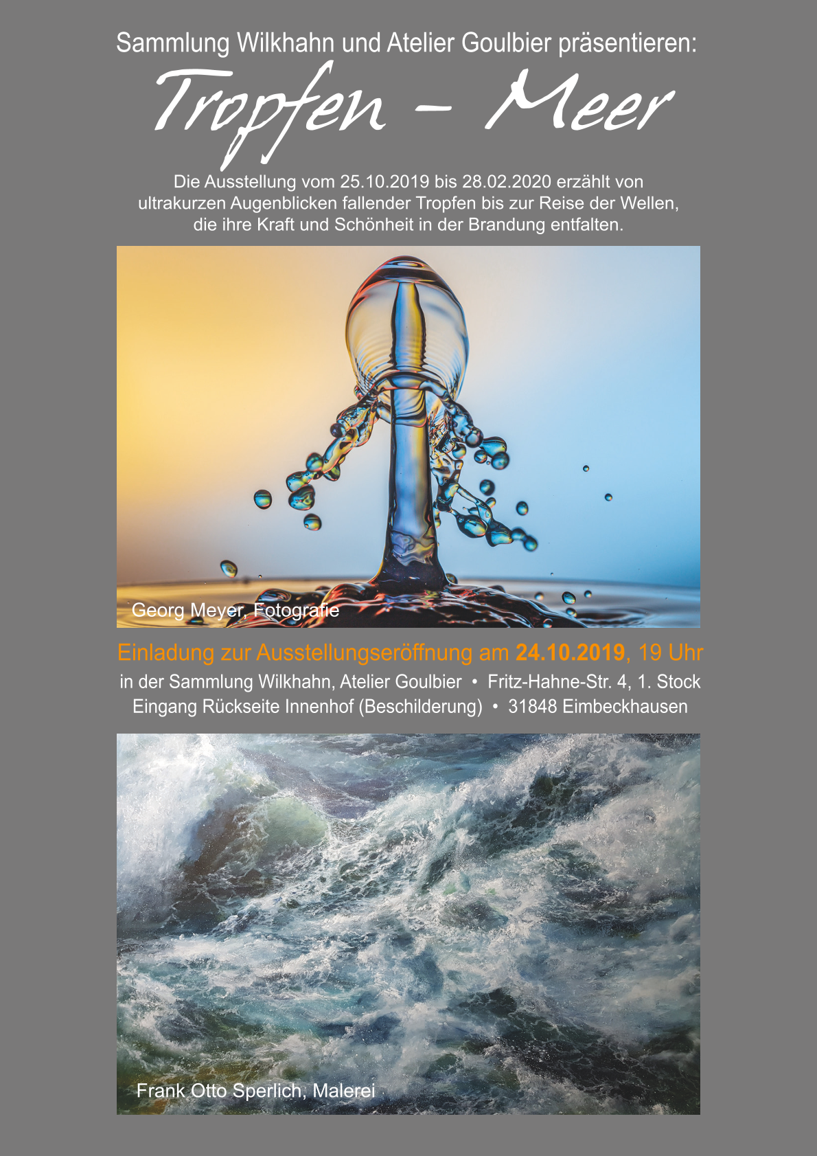 Tropfen meer Plakat  Aushang S1